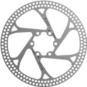 Aztec Stainless Steel Fixed Disc Rotor With Circular Cut Outs 140mm - SkullCycles UK
