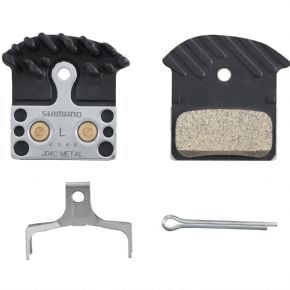 Shimano J04c Disc Brake Pads And Spring Cooling Fins Alloy Backed - SkullCycles UK