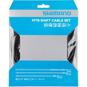 Shimano Mtb Gear Cable Set With Stainless Steel Inner Wire Black - SkullCycles UK