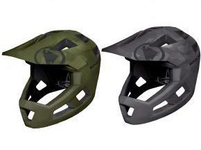 Endura Singletrack Youth Full Face Helmet  One Size 51-56cm - Olive Green - SkullCycles UK