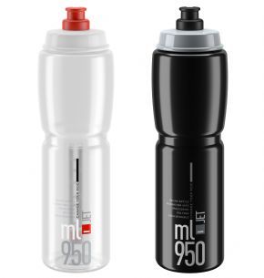Elite Jet Biodegradable Water Bottle 950ml 950ml - Black/Grey - SkullCycles UK