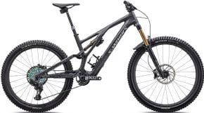 Specialized S-works Stumpjumper Evo Carbon 29er Mountain Bike  2023 S6 - Satin Carbon/Brushed Liquid Black Metal/Limestone/Brushed Chrome - SkullCycles UK