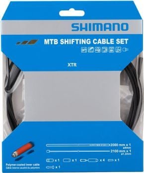 Shimano Mtb Gear Cable Set Rear Only Polymer Coated Stainless Steel Inner - SkullCycles UK