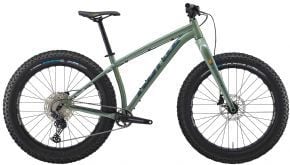 Kona Woo Fat Bike  2023 Large - Gloss Metallic Green - SkullCycles UK